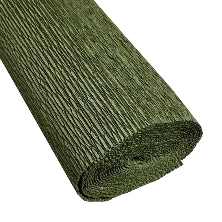 italiensk crepepapir 180 g olivengrøn