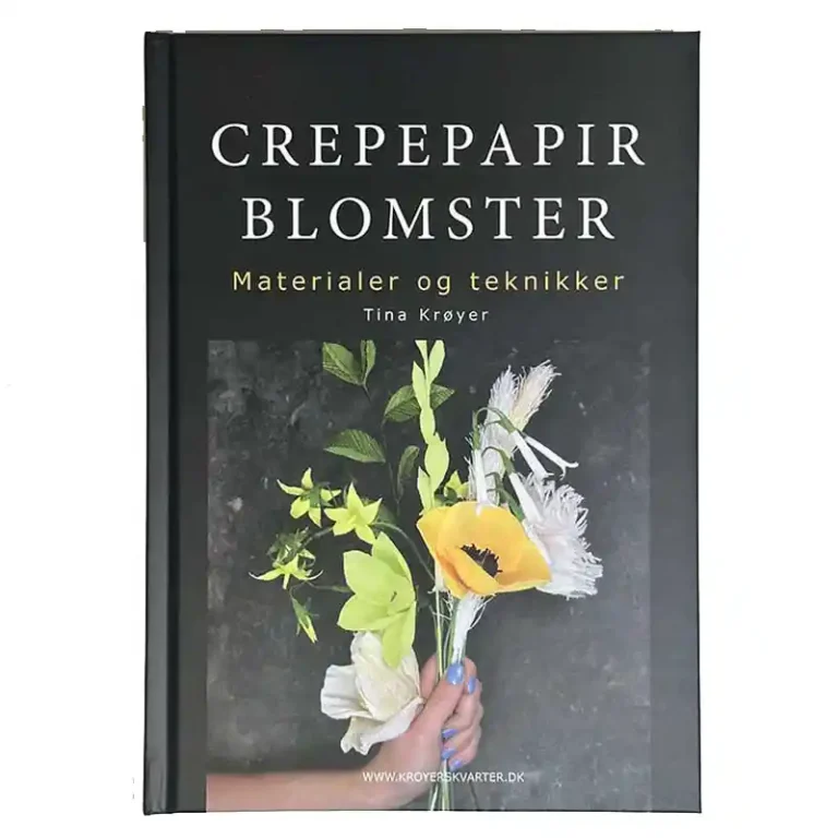 crepepapirblomster bog materialer og teknikker