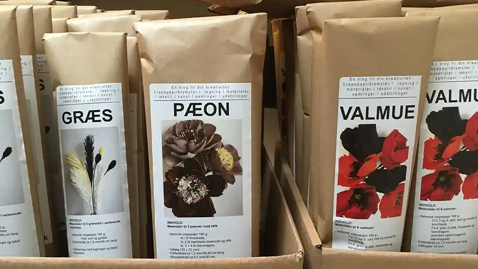 blomsterkits crepepapir tina krøyer
